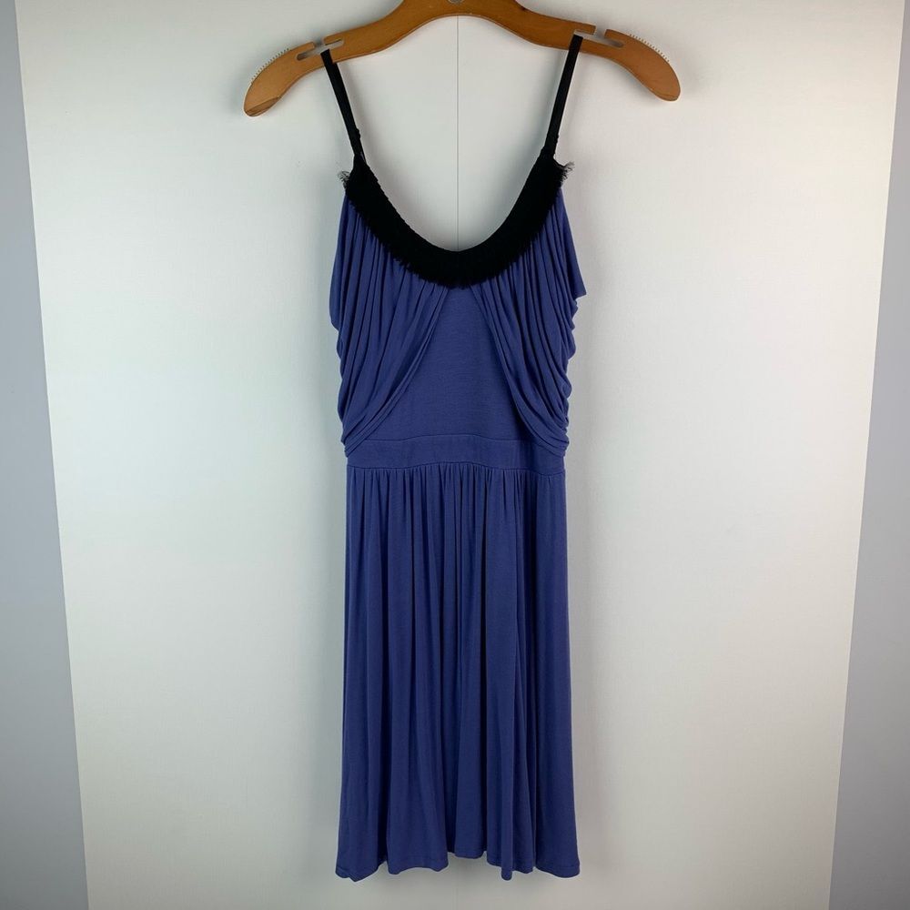Bcbgeneration women’s blue draped mini sleeveless dress size Xsmall